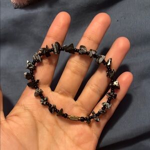 Black Beaded Bracelet